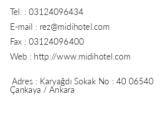 Hotel Midi iletiim bilgileri